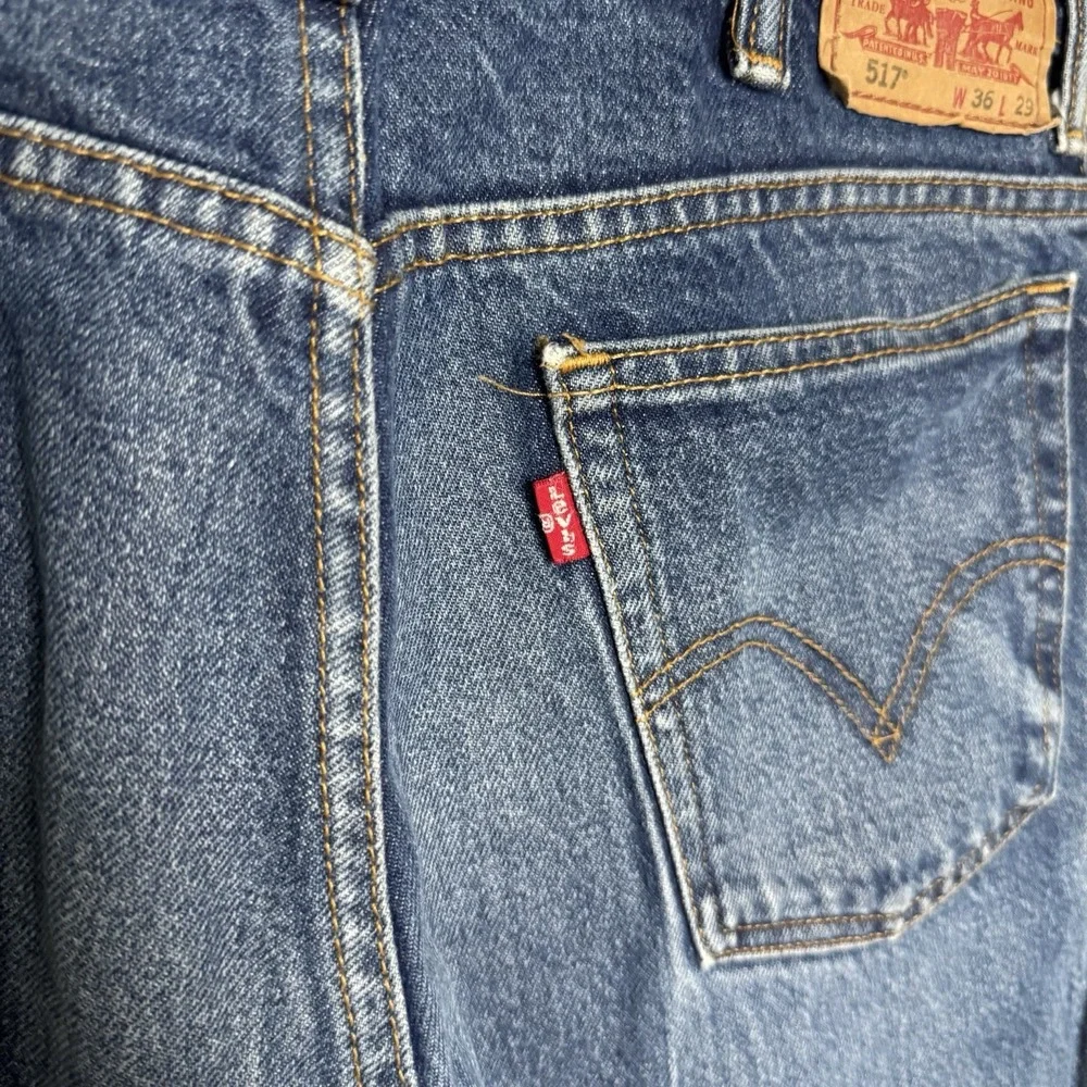 Levis 517 Bootcut Jeans Mens 36x29 Blue Denim Medium‎ Wash Cotton 517-0217